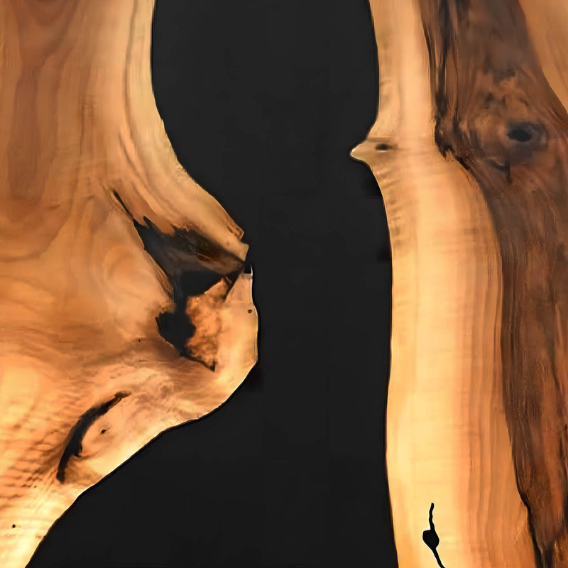 Custom Black Walnut Epoxy Resin River Table Black Resin BRT-16