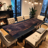 Custom Black Walnut Epoxy Resin River Table Black Resin BRT-93