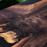 Custom Black Walnut Epoxy Resin River Table Black Resin BRT-93