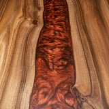 Custom Black Walnut Epoxy Resin River Table Red Resin BRT-75