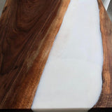 Custom Black Walnut Epoxy Resin River Table White Resin BRT-15