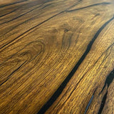 Custom Black Walnut Epoxy Resin Round Coffee Table Black Resin CRT-68