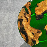 Custom Cunninghamia Green Round Epoxy Coffee Table CRT-07