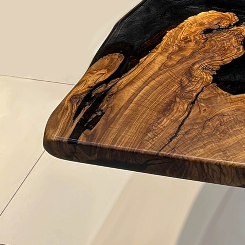 Custom Olive Epoxy Resin River Table Black Pearl ORT-39