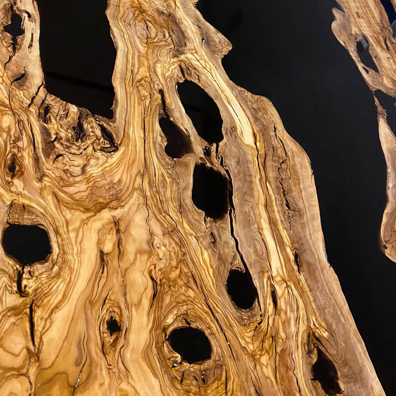 Custom Olive Epoxy Resin River Table Black Resin ORT-14