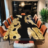 Custom Olive Epoxy Resin River Table Black Resin ORT-17