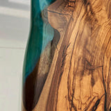 Custom Olive Epoxy Resin River Table Blue Pearl ORT-48