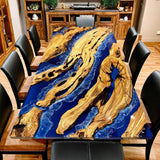 Custom Olive Epoxy Resin River Table Blue Waves ORT-22