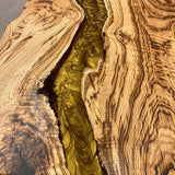 Custom Olive Epoxy Resin River Table Gold ORT-33