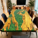 Custom Olive Epoxy Resin River Table Green Resin ORT-12