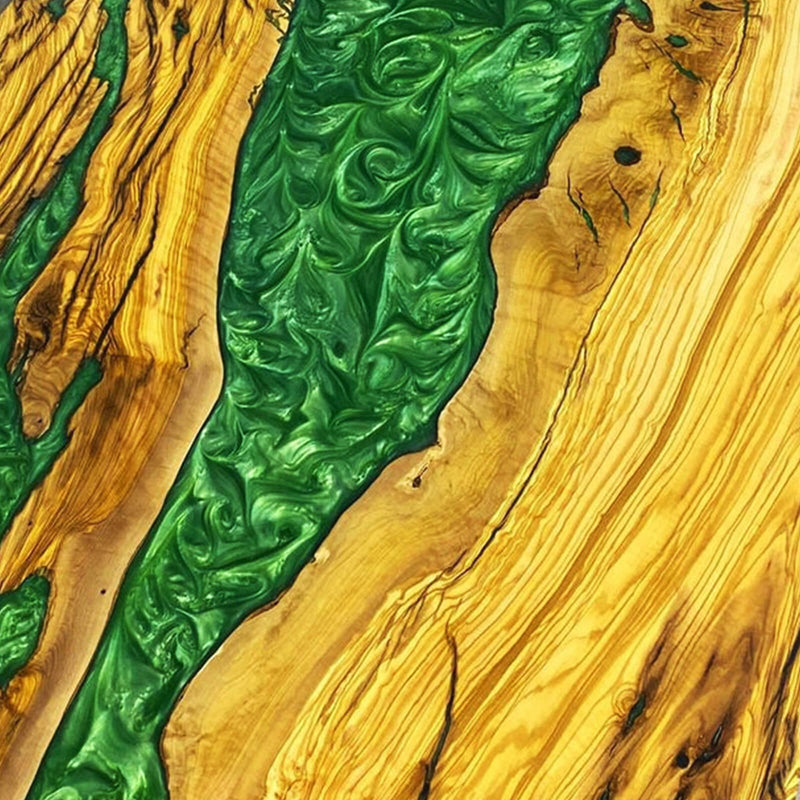 Custom Olive Epoxy Resin River Table Green Resin ORT-12