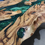 Custom Olive Epoxy Resin River Table Green Resin ORT-02