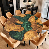 Custom Olive Epoxy Resin Round Coffee Table Green Resin CRT-38