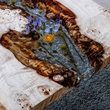 Custom Poplar Epoxy Resin Rectangular Flower Ice Crack Resin PRT-03
