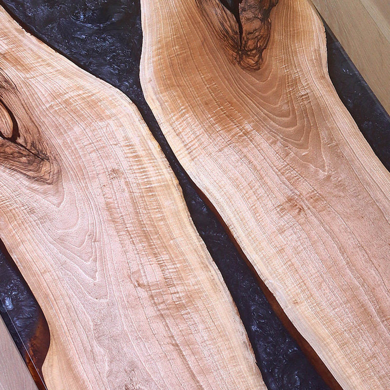 Custom Walnut Epoxy Resin River Table Black Resin WRT-40
