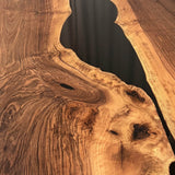 Custom Walnut Epoxy Resin River Table Black Resin WRT-13