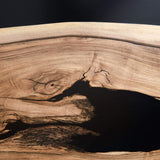 Custom Walnut Epoxy Resin River Table Black Resin WRT-12