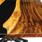Custom Walnut Epoxy Resin River Table Black Resin WRT-04