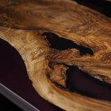 Custom Walnut Epoxy Resin River Table Black Resin WRT-09