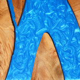 Custom Walnut Epoxy Resin River Table Ocean Blue Resin WRT-18