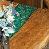 Custom Walnut Epoxy Resin River Table Mint Green Resin WRT-48