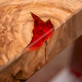 Custom Walnut Epoxy Resin River Table Red Resin WRT-03
