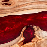 Custom Walnut Epoxy Resin River Table Red Resin WRT-44