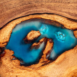 Custom Walnut Epoxy Resin River Table Turquoise Resin WRT-41