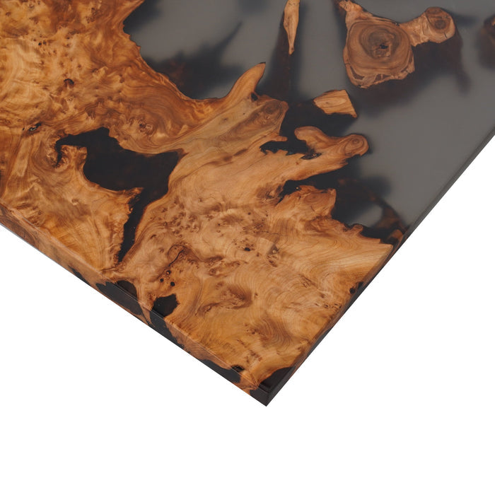 Custom Cunninghamia Natural Burl Epoxy Resin Conference Table NRT-01
