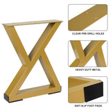 Gold Metal Table Legs Z Shape L013