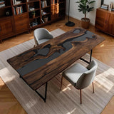 Artisan Olive Wood Epoxy Resin Dining Table  ORT-52