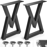 Black Metal V-Shape Table Legs L006