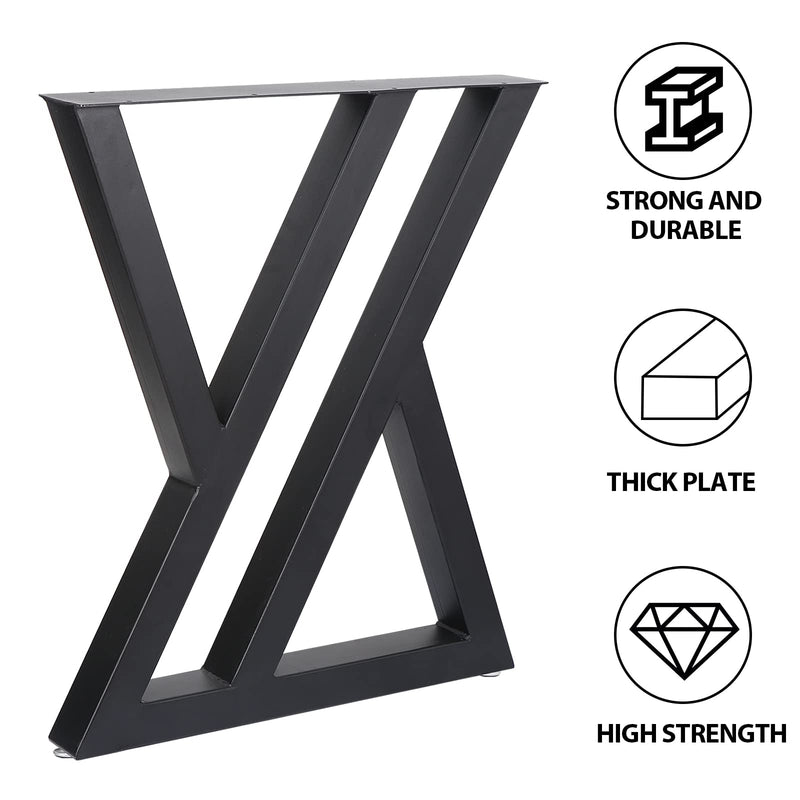 Black Metal Table Legs V-Shape L009