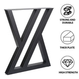 Black Metal Table Legs V-Shape L009