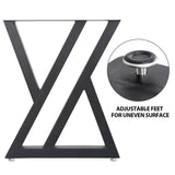 Black Metal Table Legs V-Shape L009