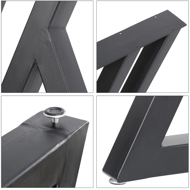 Black Metal Table Legs V-Shape L009