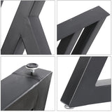 Black Metal Table Legs V-Shape L009