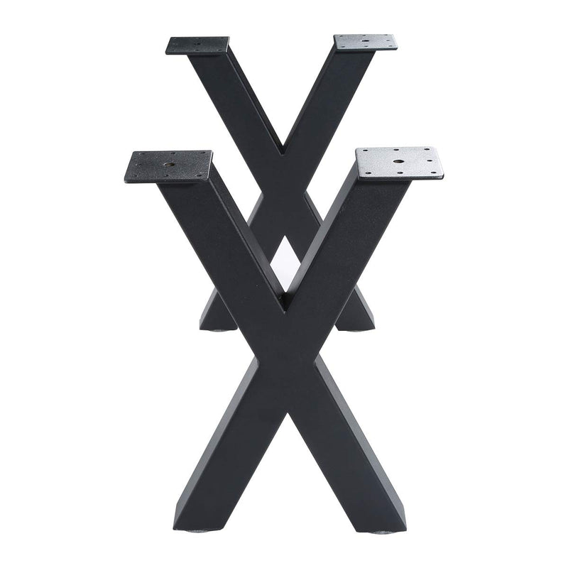Black Metal Table Legs X Shape L008