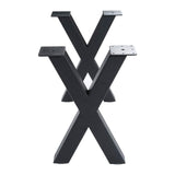 Black Metal Table Legs X Shape L008