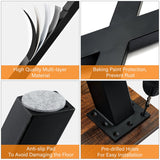 Black Metal Table Legs X Shape L008