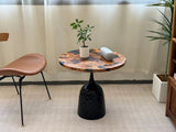 Custom Cunninghamia Natural Burl Blue Epoxy Round Coffee Table CRT-13