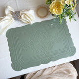 PVC Placemats Retro Style European Creative Mats Nordic waterproof Oil-proof Western Placemats