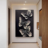 Hand-painted Oil Painting Living Room Decorative Painting Three-dimensional Textured Wave Wall Hanging