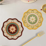 Imitation Woven Mandala Coffee Coaster Placemat Heat Insulated Placemat