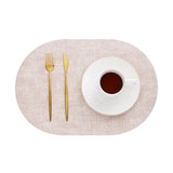 Nordic Style Leather Placemat Textured Fabric Waterproof Oil-proof  Heat-insulating Mat