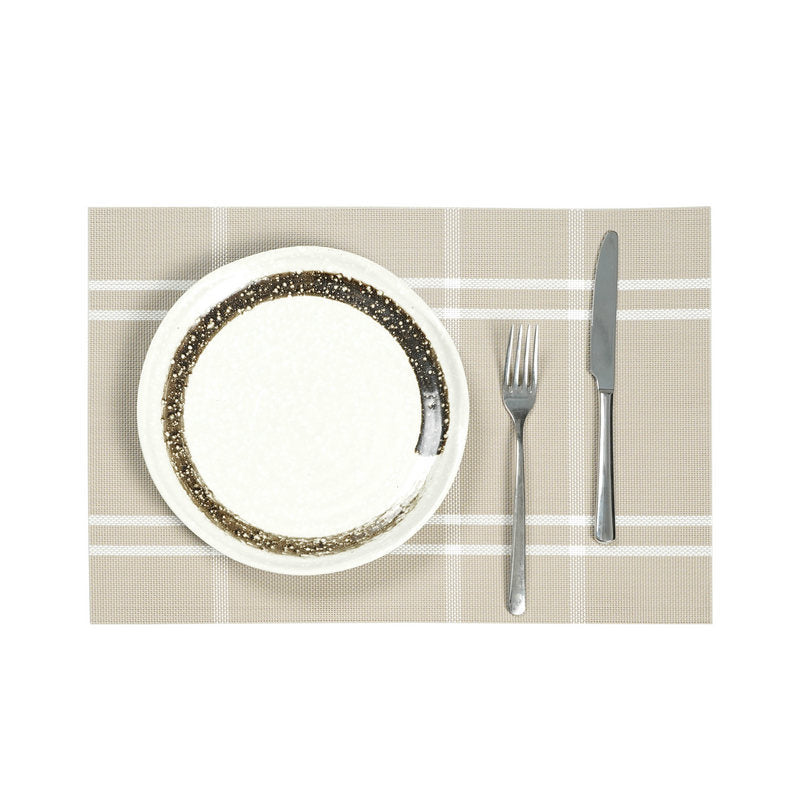 PVC Woven Placemats European Striped and Checkered Patterns