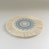 Nordic Bohemian Woven Cotton Coaster Placemat Fabric Tassel Heat-insulated Mat