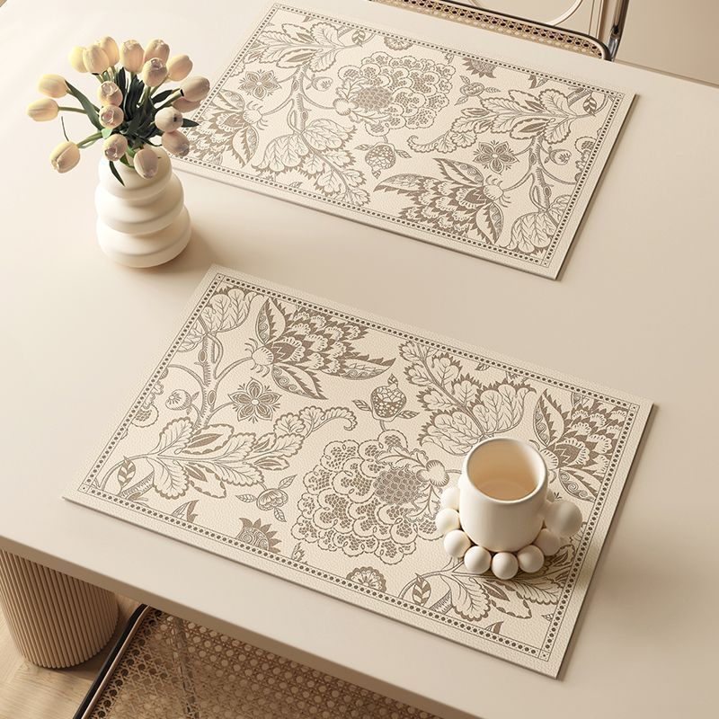 American Style Leather Placemat Heat-resistant Waterproof Oil-proof Placemat