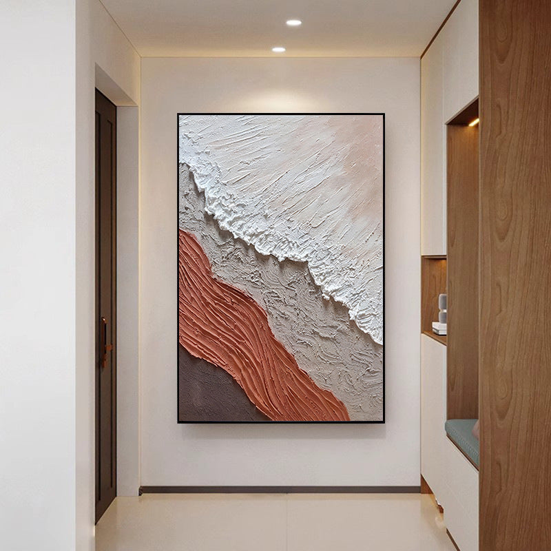 Hand-painted Oil Painting Living Room Decorative Painting Three-dimensional Textured Wave Wall Hanging