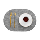 Nordic Style Leather Placemat Textured Fabric Waterproof Oil-proof  Heat-insulating Mat